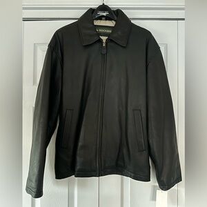 NWT - Dockers Genuine Leather Jacket - Size M Black